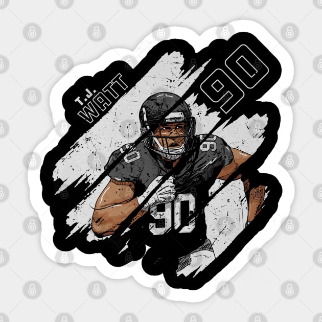 T.J. Watt Pittsburgh Stripes Sticker by Chunta_Design